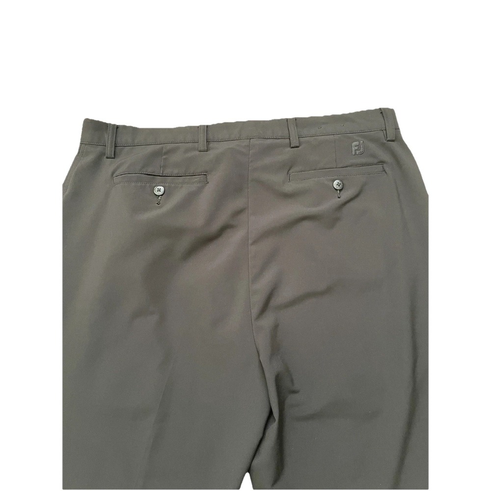 FootJoy Men Performance Golf Pants Black Flat Front 38x32 Stretch Slacks - Picture 5 of 16